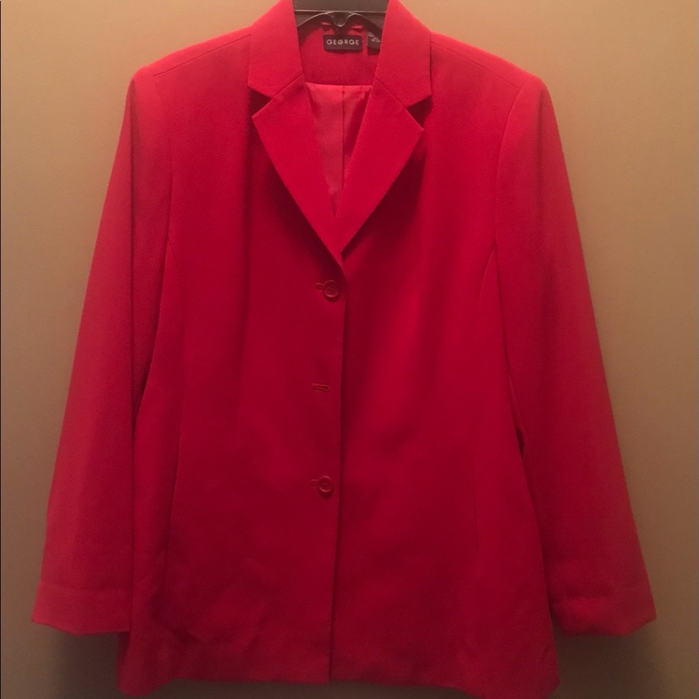 Woman’s Blazer by George SZ 10 red long sleeve
